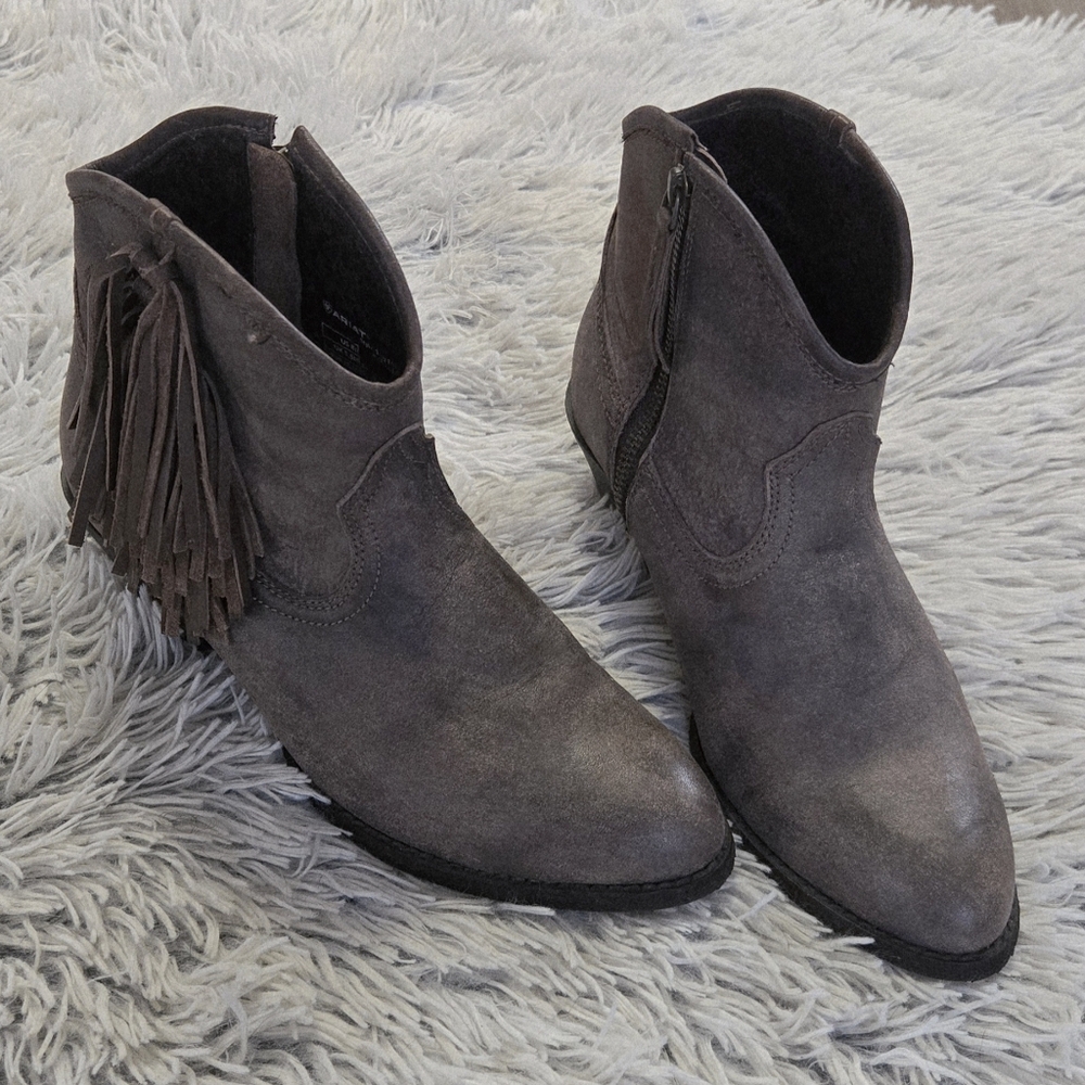 Ariat Duchess Western Cowboy Boots Ws 8B Eu 38.5 Brown Side Zip Booties 10021631